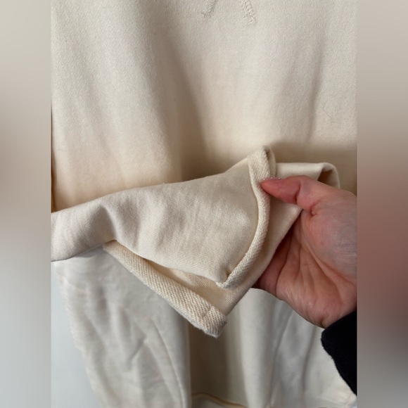 Jackson Rowe Larrea Cream Long Sleeve Sweatshirt Dress Sz XS - Picture 3 of 7